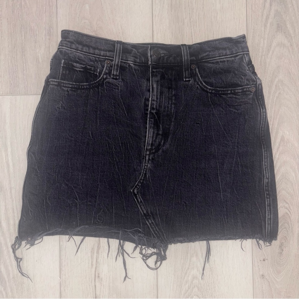 Abercrombie and Fitch Black Denim Mini Skirt